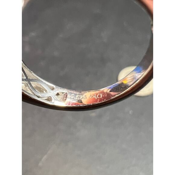 Andalusite inside out hoop earrings in gold and rhodium over sterling silver - Picture 5 of 16